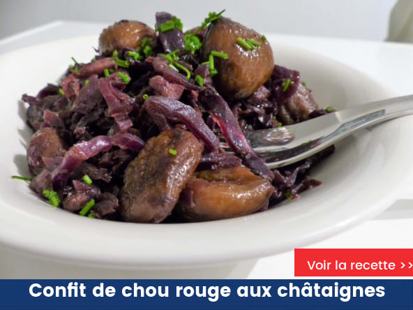 Confit de chou rouge aux châtaignes